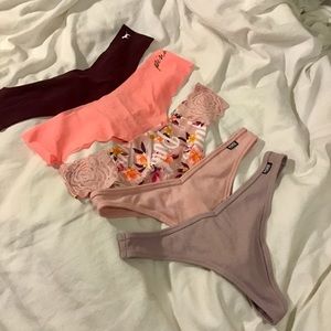 NWT NEW Victoria’s Secret PINK Panties Set of 5